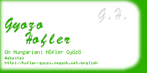 gyozo hofler business card