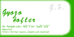 gyozo hofler business card